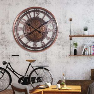 copper-gifts-for-men-gears-wall-clock